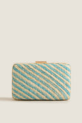 Blue and Natural Carmen Clutch
