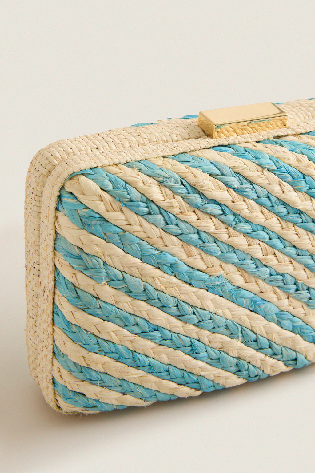 Blue and Natural Carmen Clutch