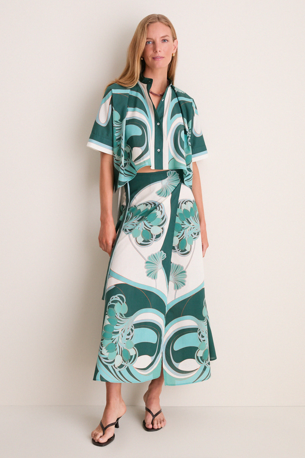 Blooming Tulip Placee Mini Foulard Shirt