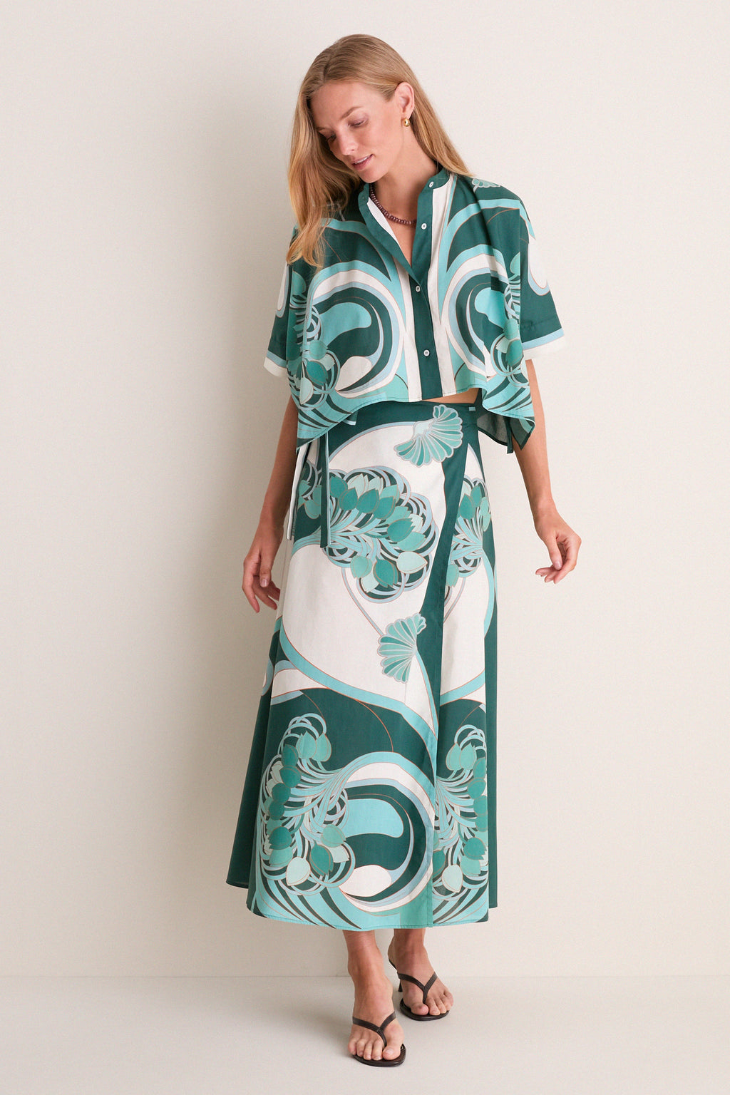 Blooming Tulip Placee Sarong Skirt