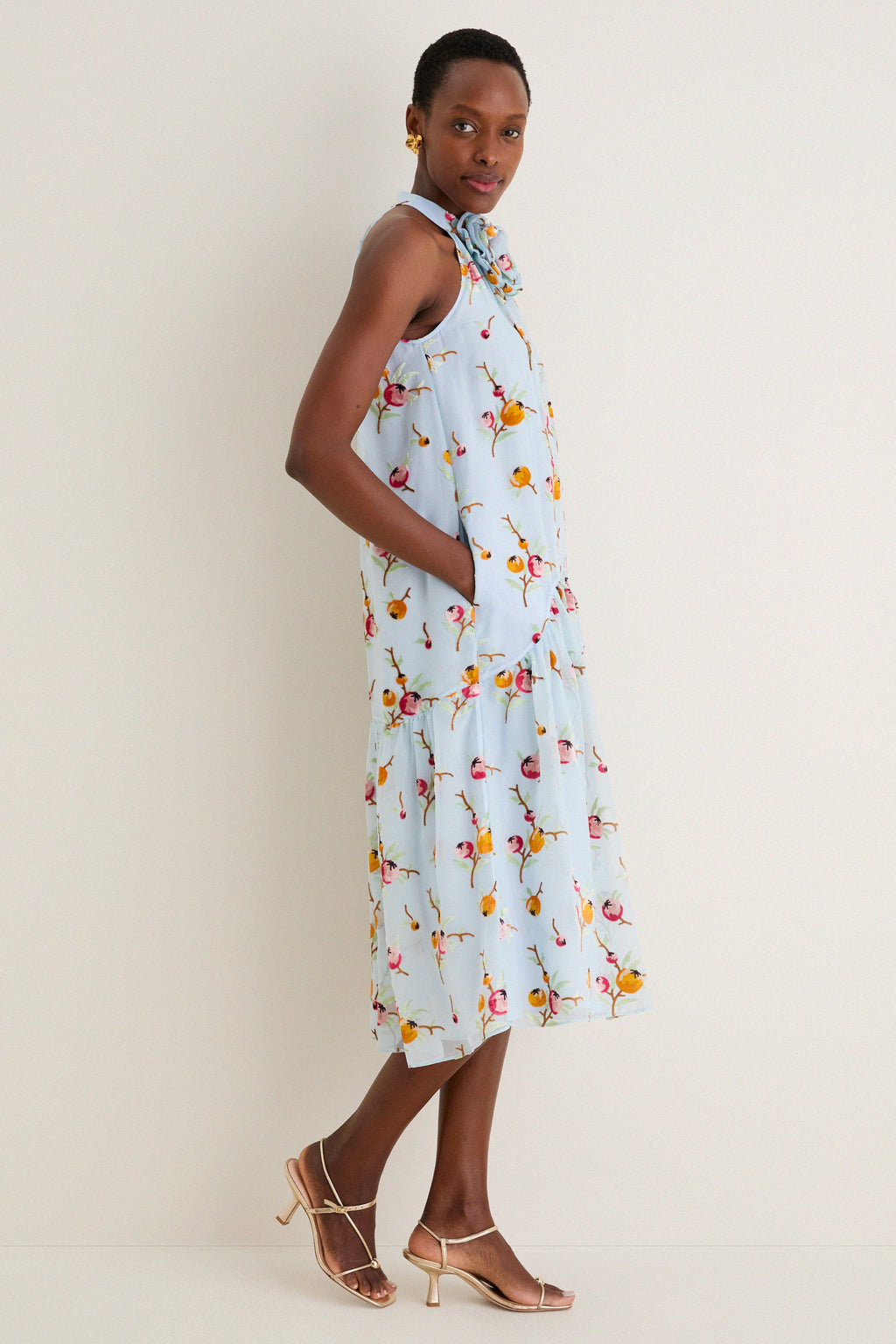 Blue Freya Print Tank Dress
