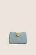 Blue Lindy Woven Clutch