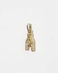 18K Gold Hand Sign Charm