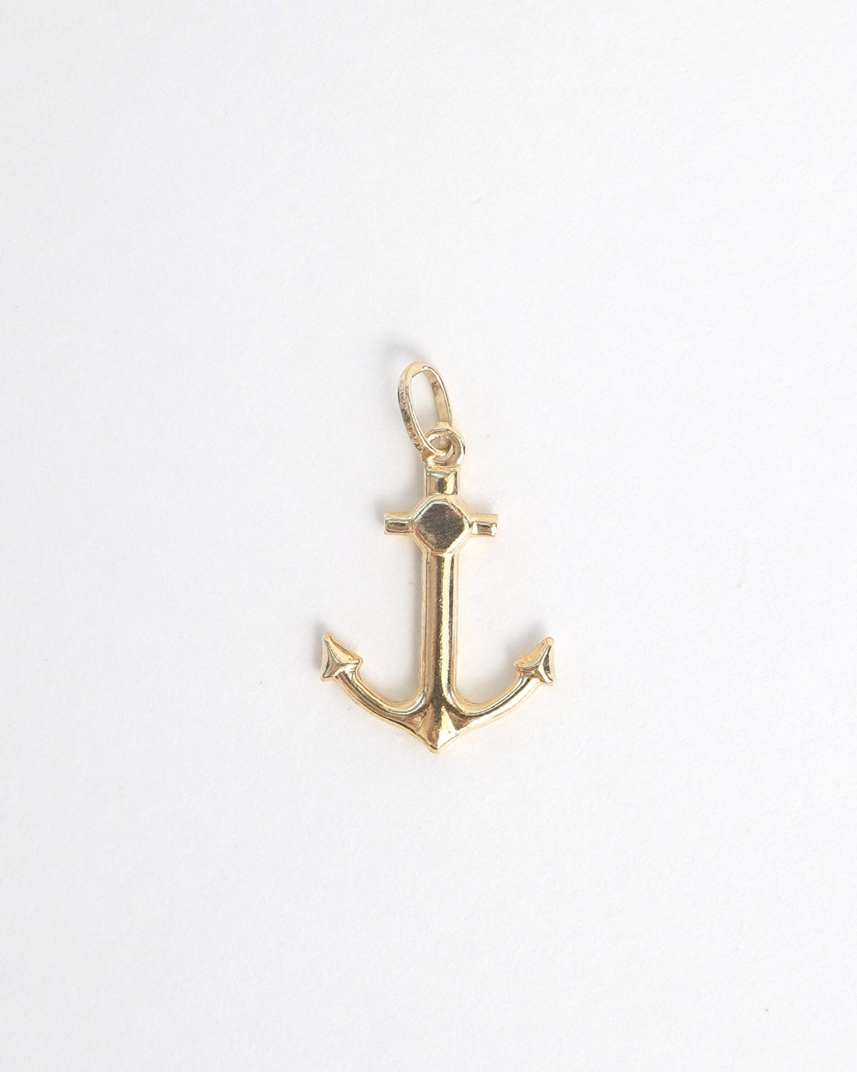 14k Gold Anchor Charm