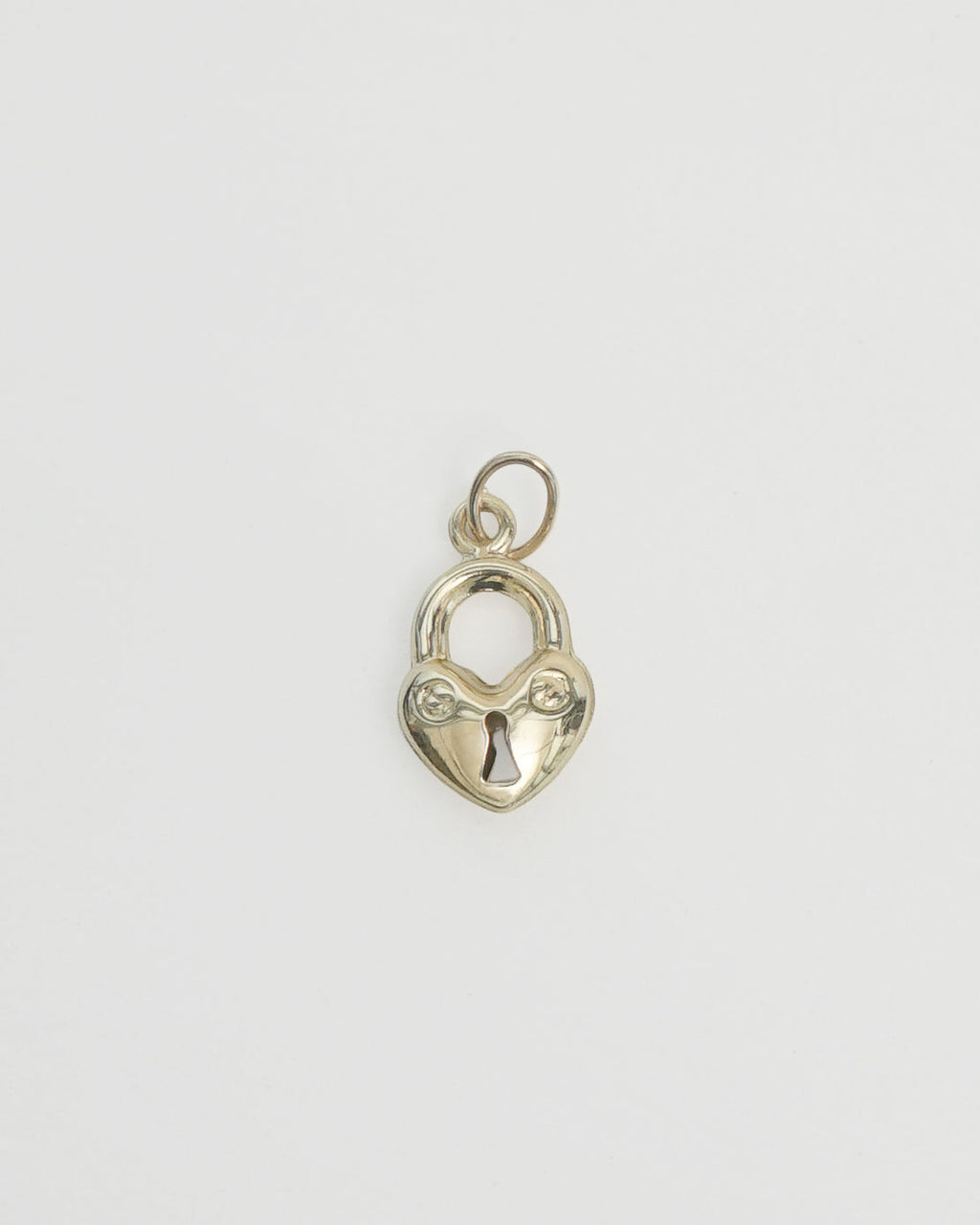 14k Gold Heart Lock Charm