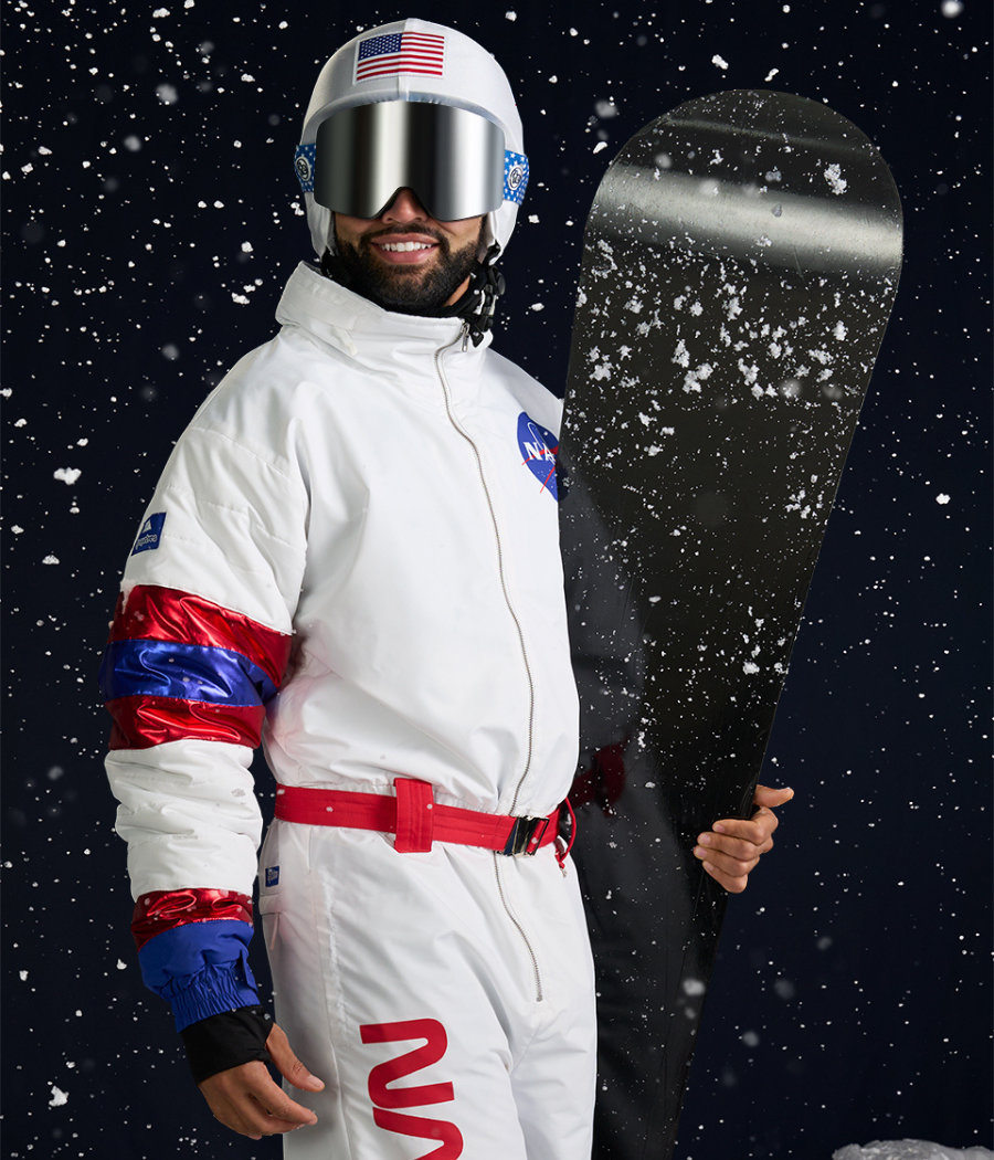 Men's Space Racer Ski Suit and Helmet Cover