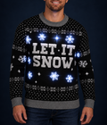 Men's Let it Snow Light Up Ugly Christmas Sweater