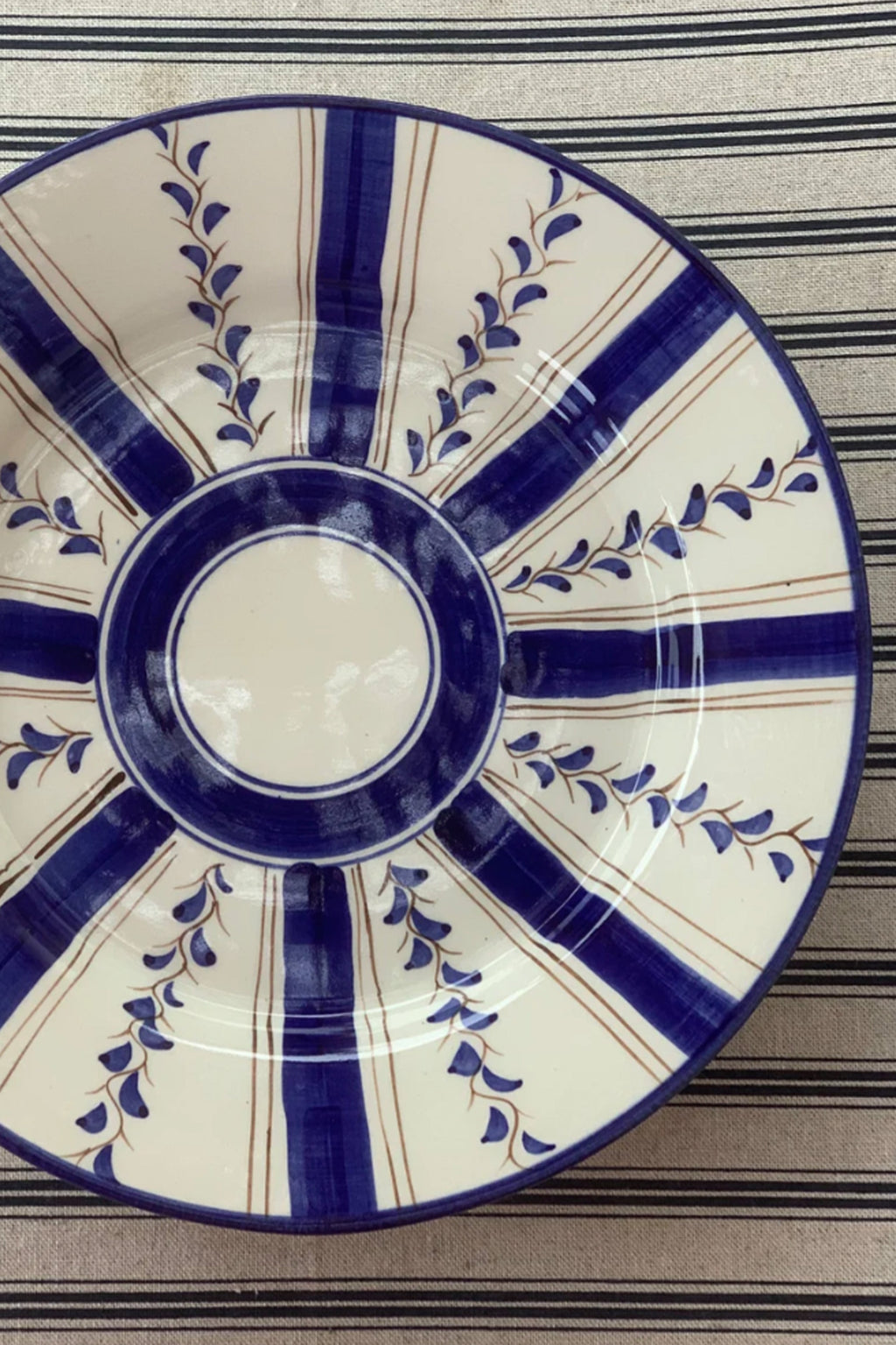 Blue Stripe Dinner Plate