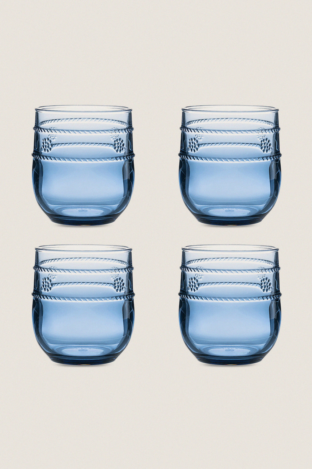 Blue Isabella Acrylic Small Tumbler Set of 4