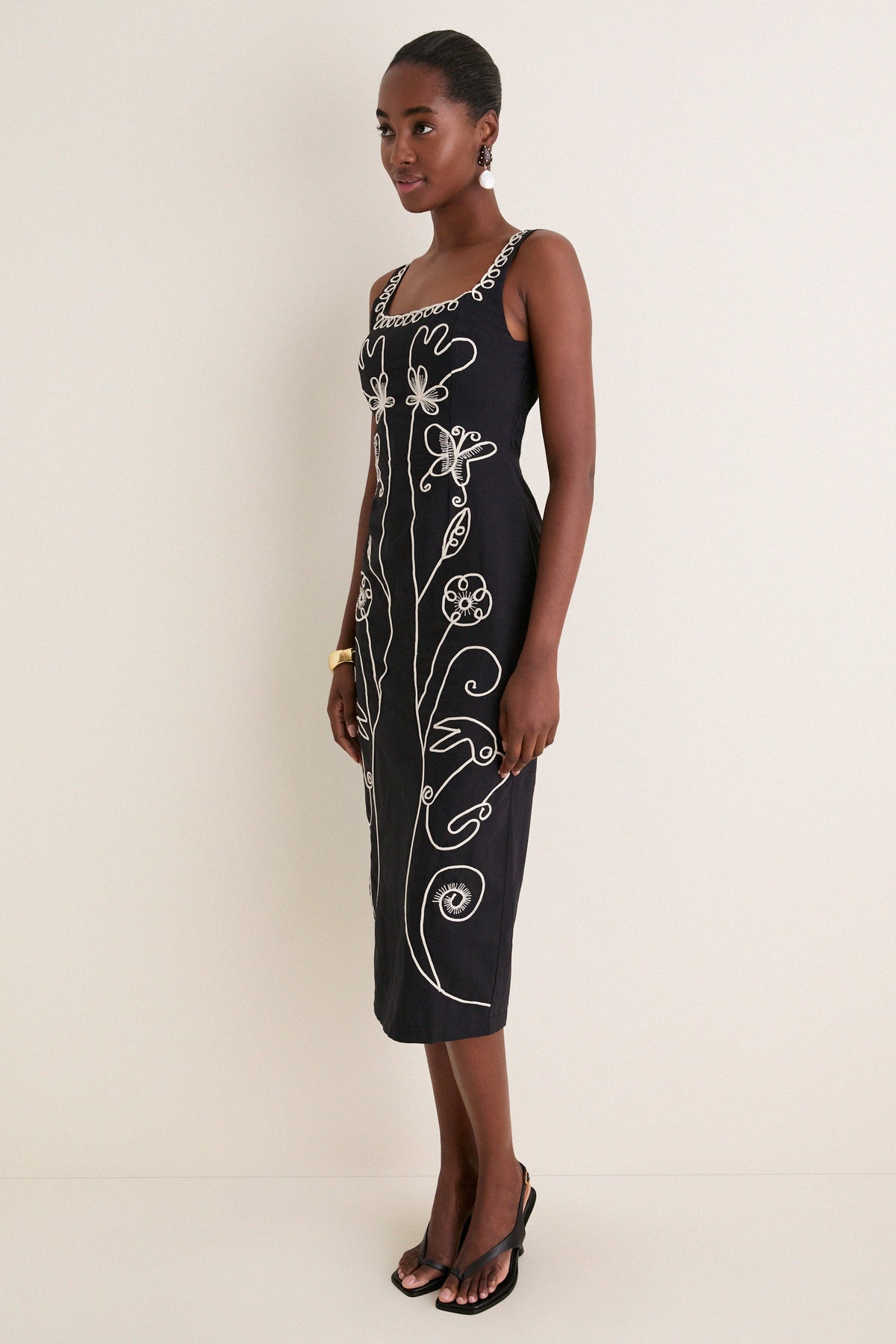 Black Ruxandra Midi Dress