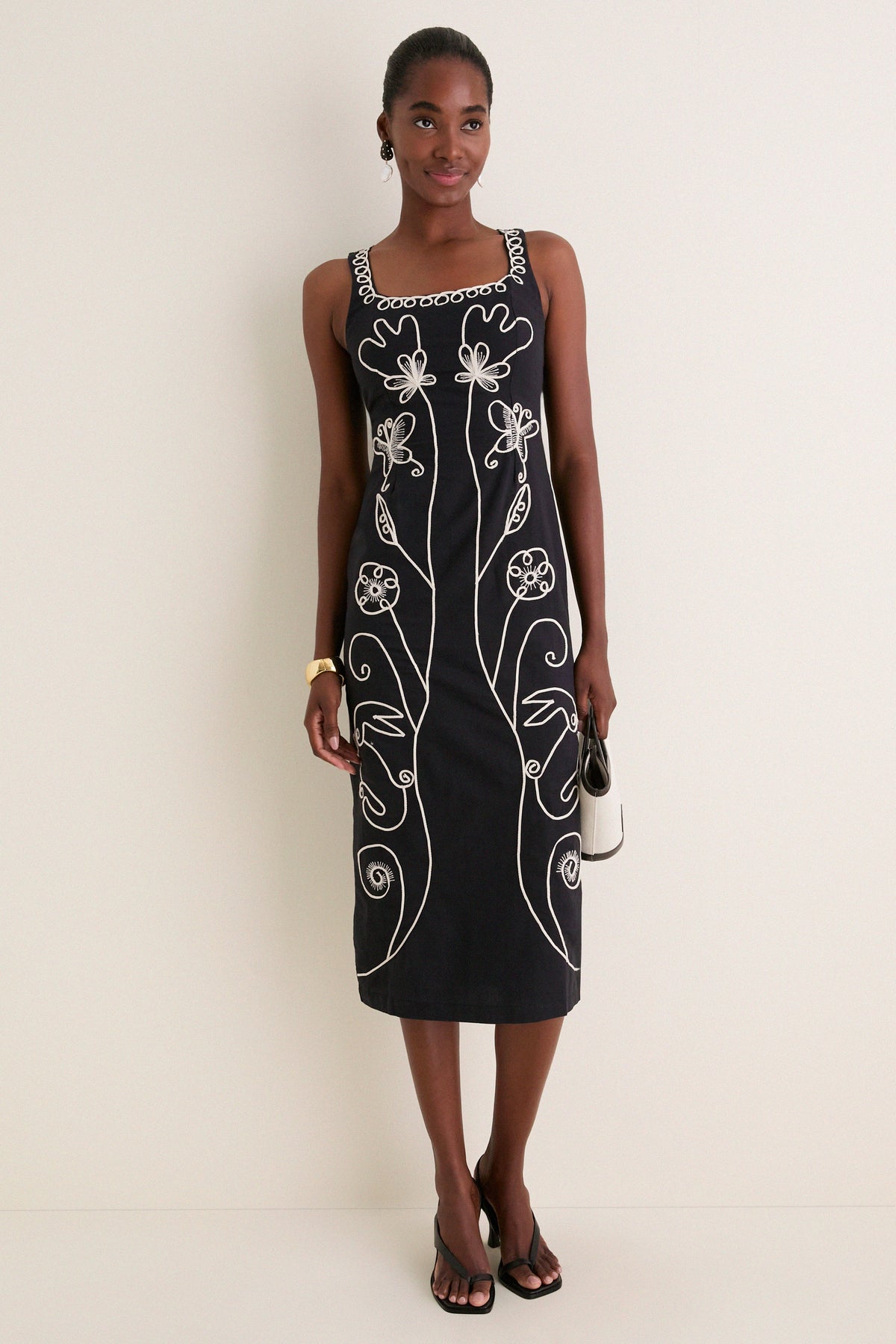 Black Ruxandra Midi Dress