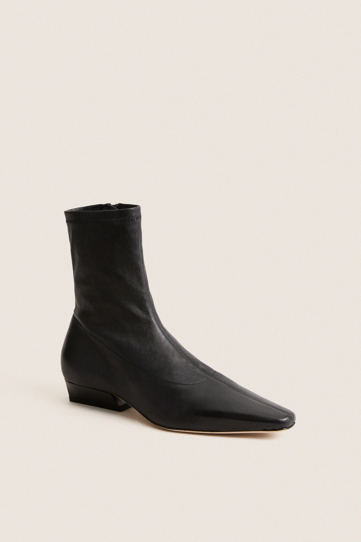 Black Wally Sock Flat Ankle Boot