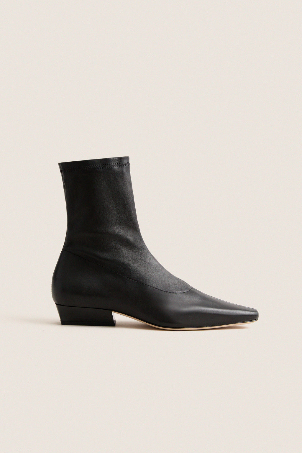 Black Wally Sock Flat Ankle Boot