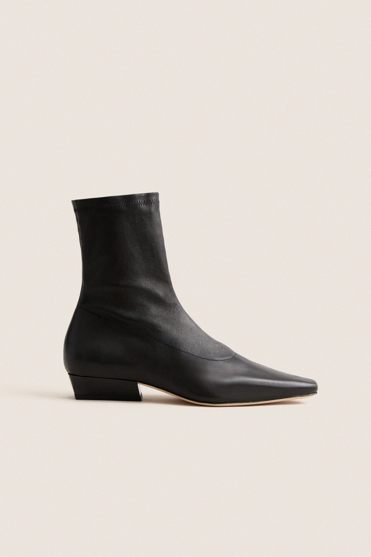 Black Wally Sock Flat Ankle Boot