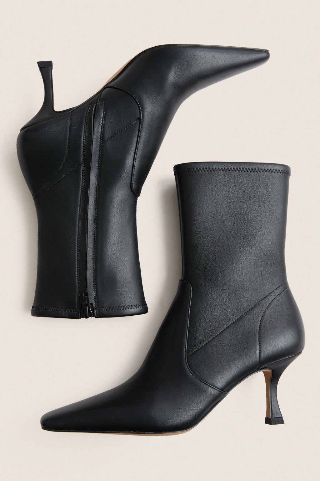 Black Leather Madelyn Boots