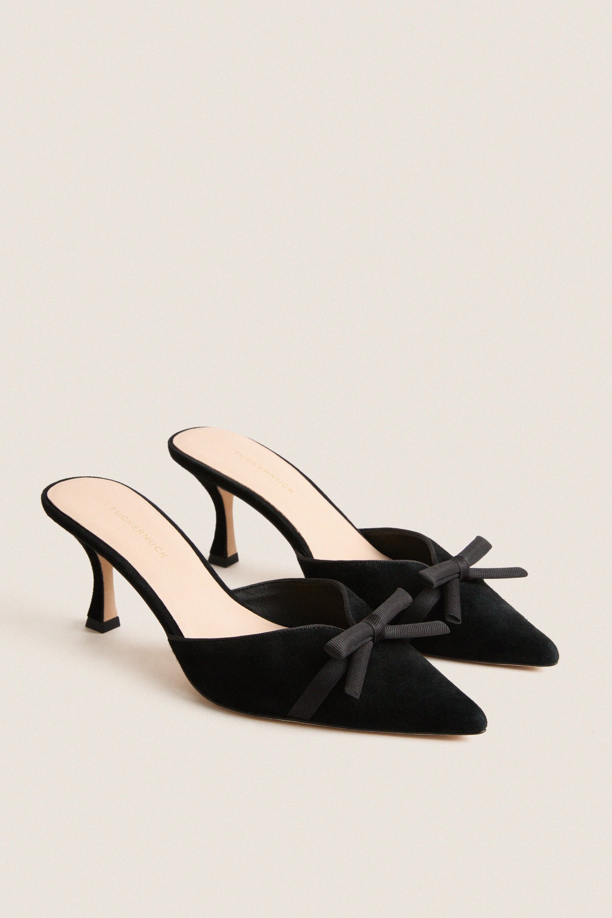 Black Suede Molly Heels