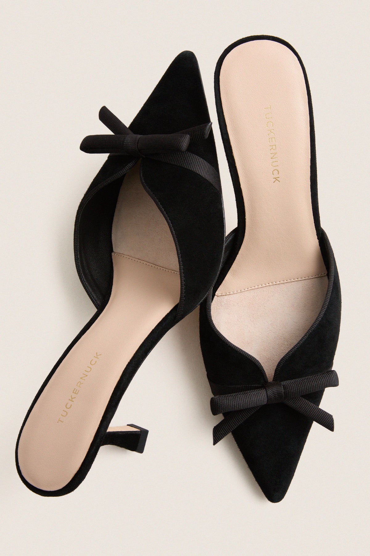 Black Suede Molly Heels