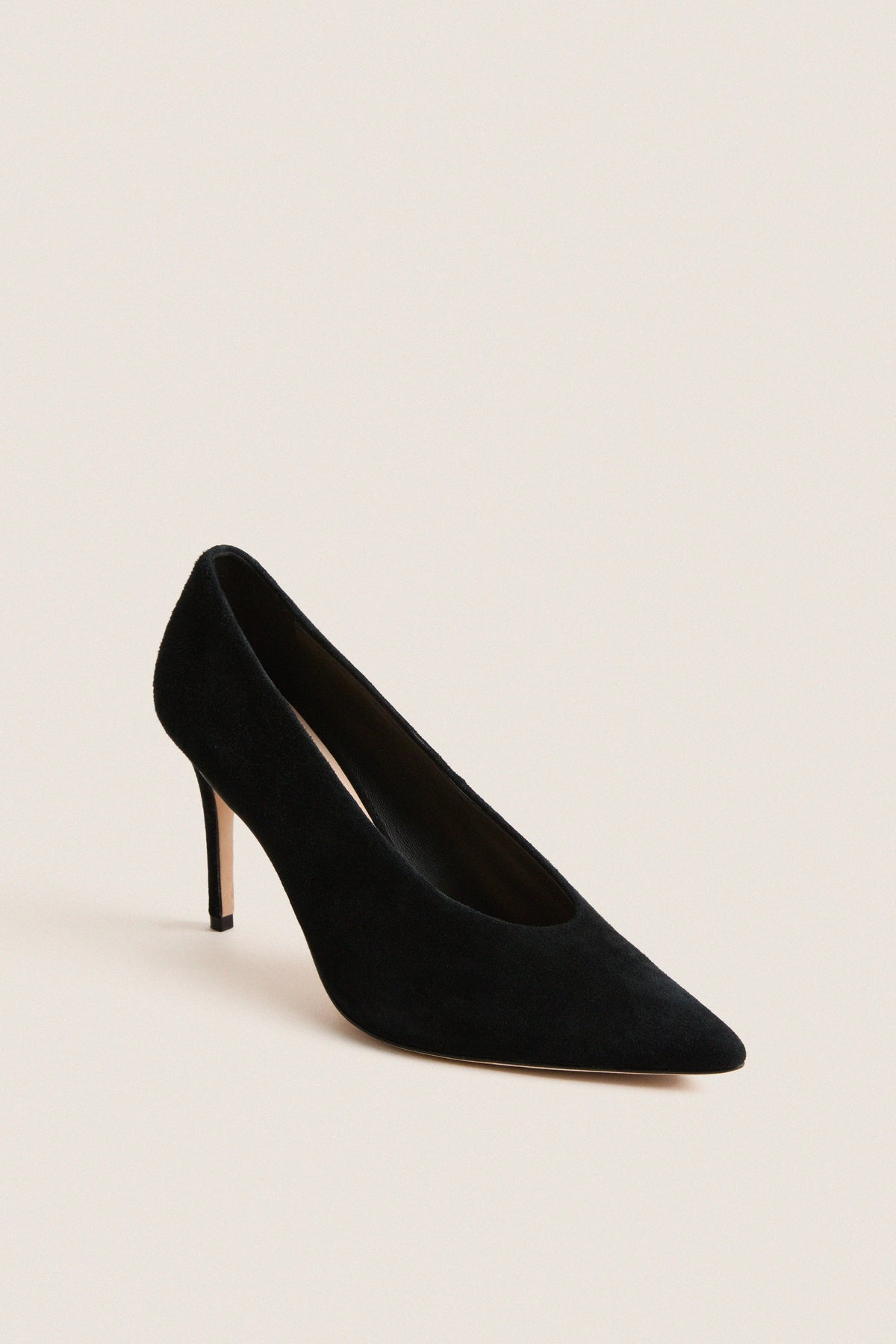 Black Suede Dove Heels