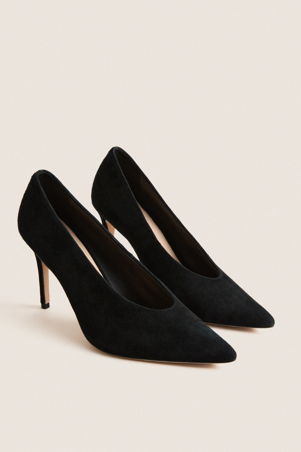 Black Suede Dove Heels