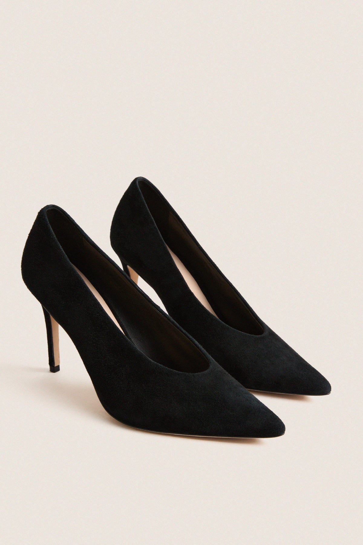 Black Suede Dove Heels
