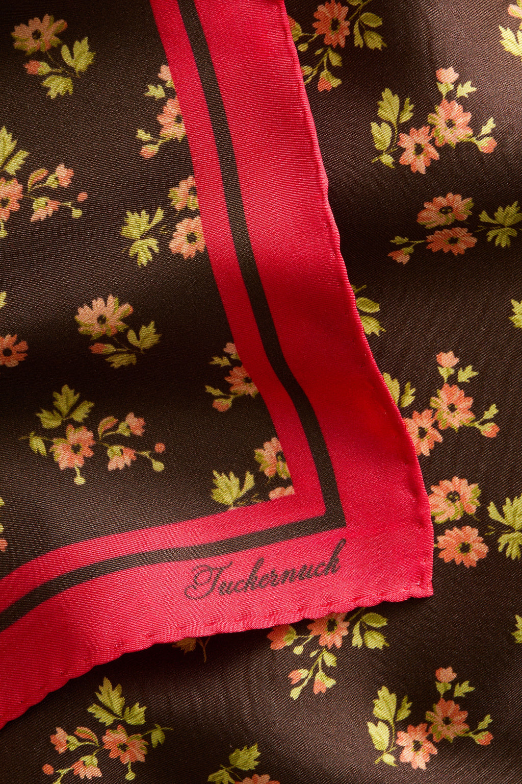 40s Floral Small Silk Scarf