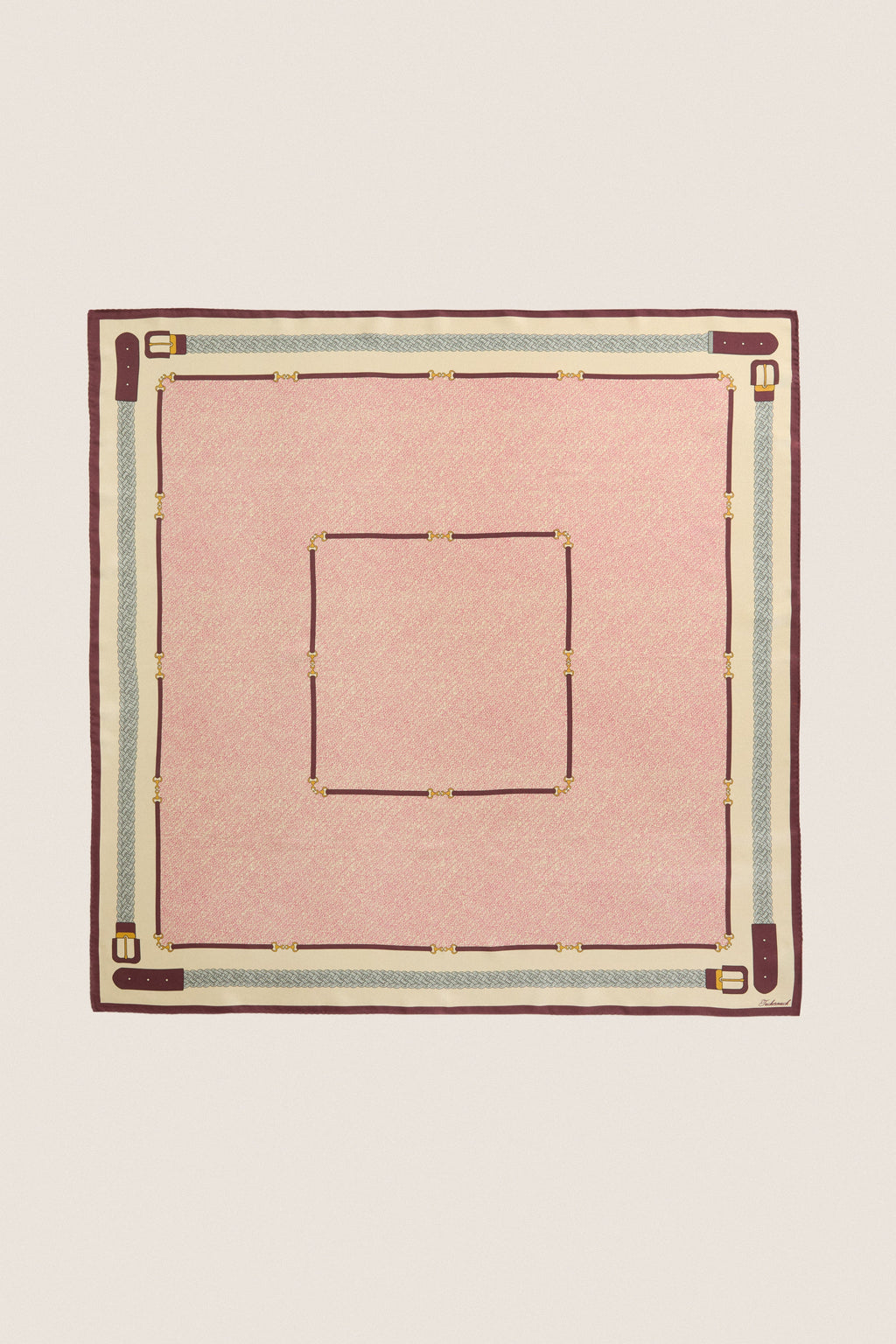 Blush Belts Medium Silk Scarf