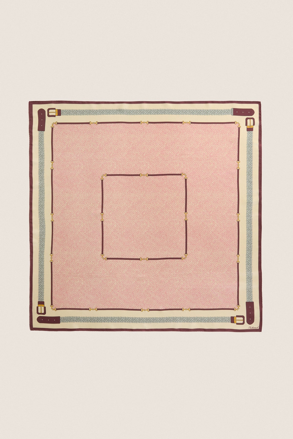 Blush Belts Medium Silk Scarf