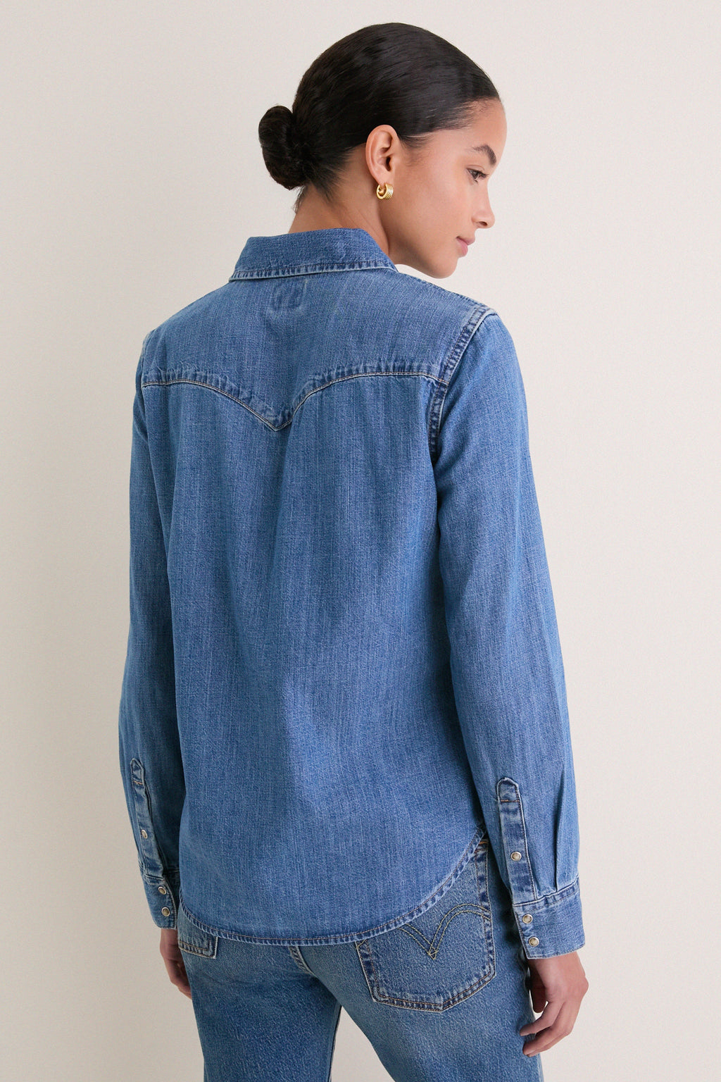 All Day Long Western Heritage Western Denim Shirt