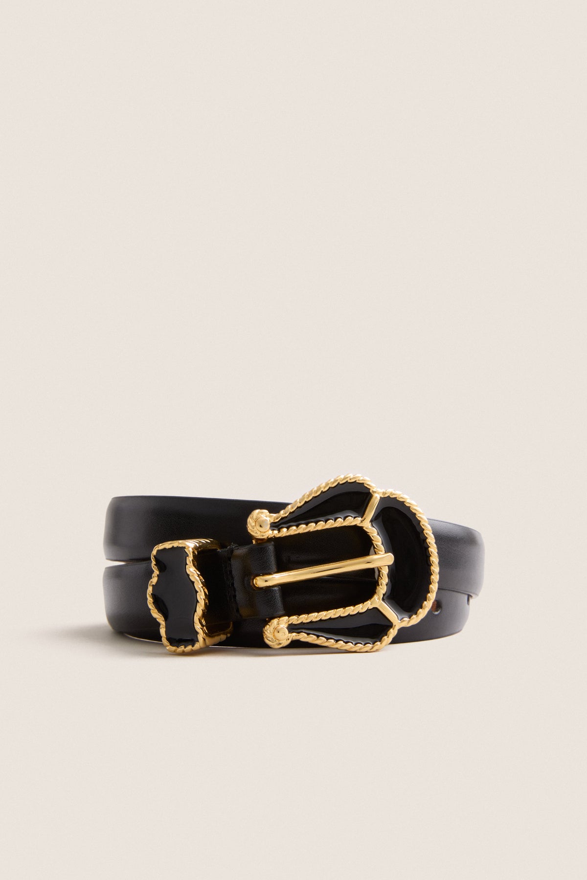 Black Santo Enamel Belt