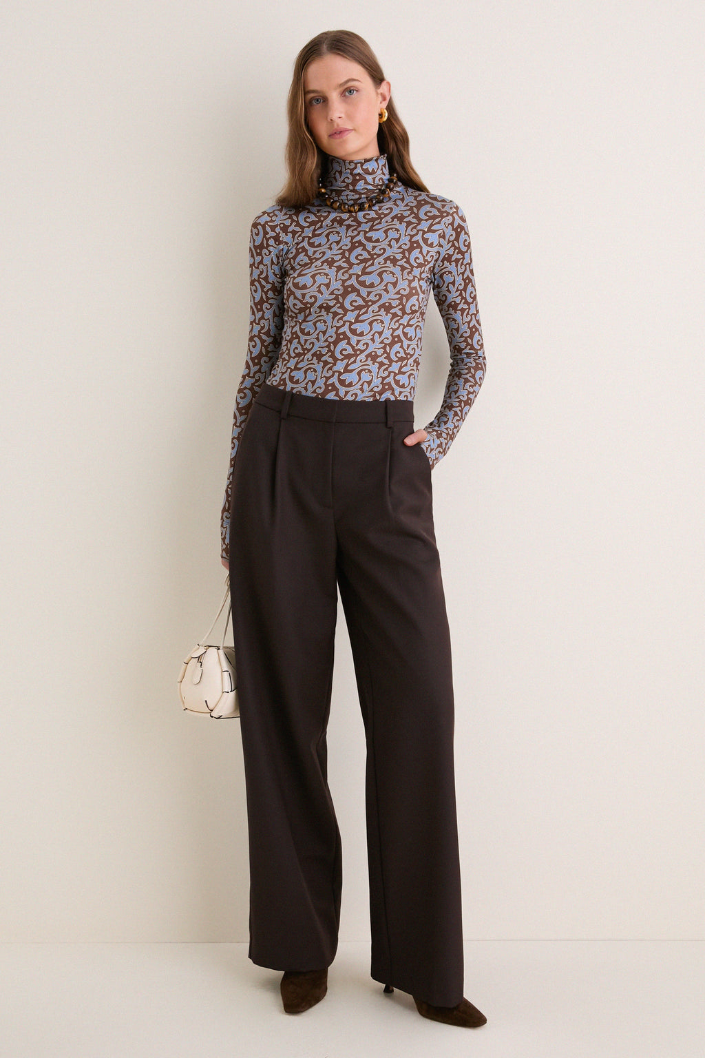 Autumn Vine Blue Viento Turtleneck