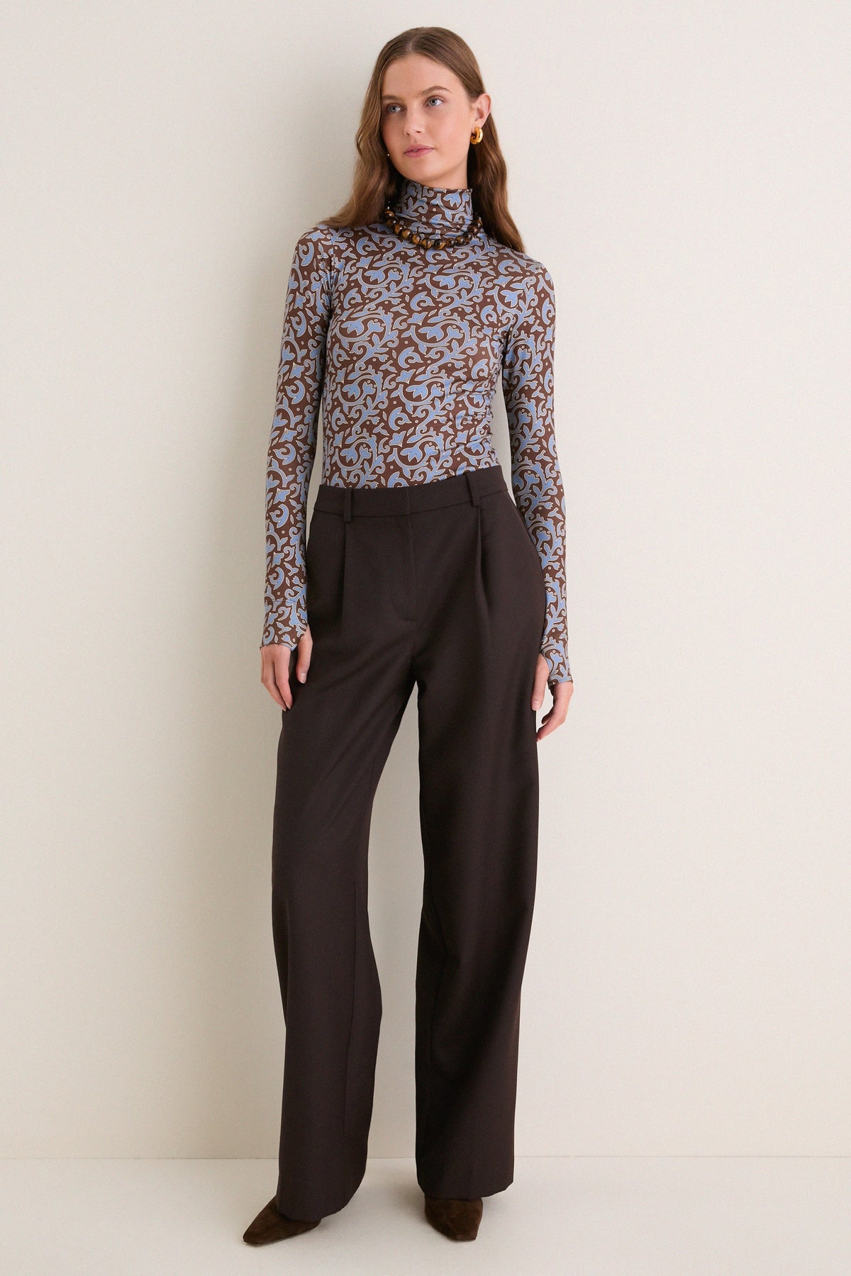 Autumn Vine Blue Viento Turtleneck