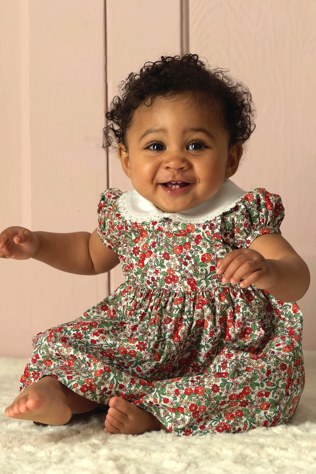 Botanical Frill Front Dress and Bloomers