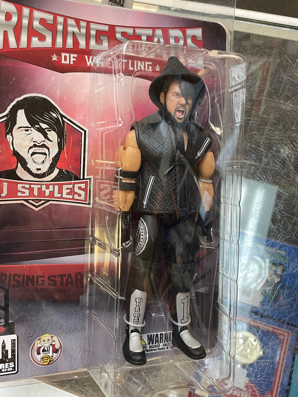AJ Styles -Black-  (Rising Stars of Wrestling, Figures Toy Company) **SEALED**