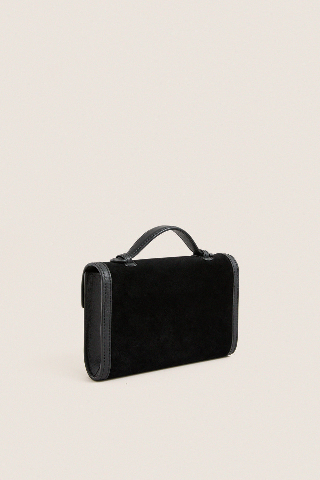 Black Western Trim Top Handle Clutch