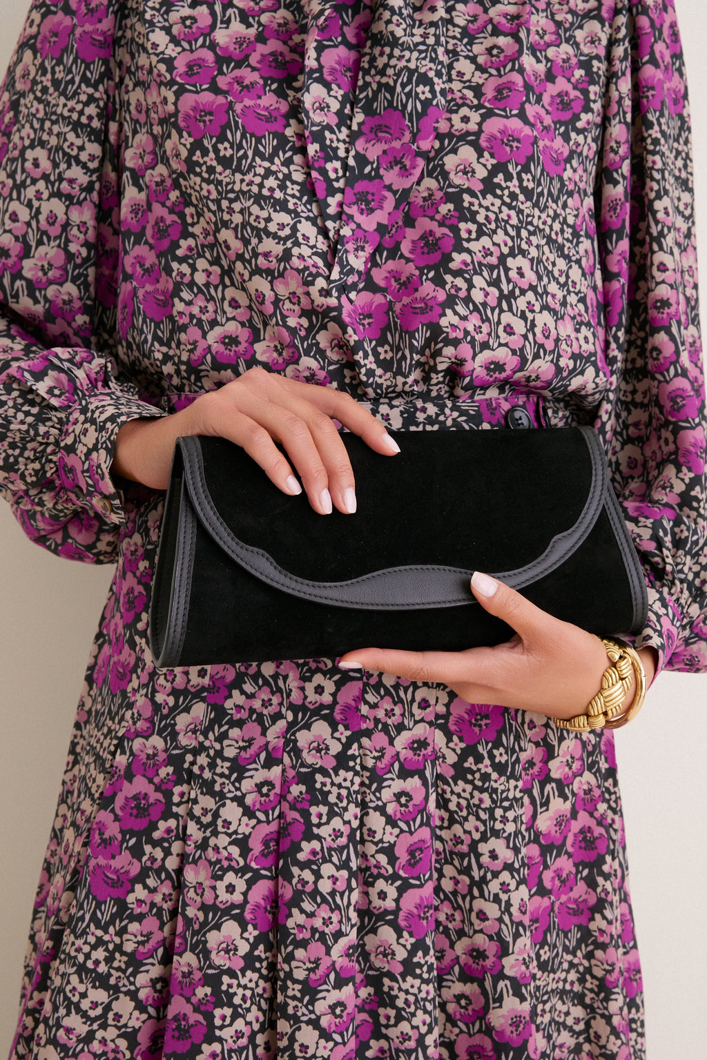 Black Western Trim Opera Clutch