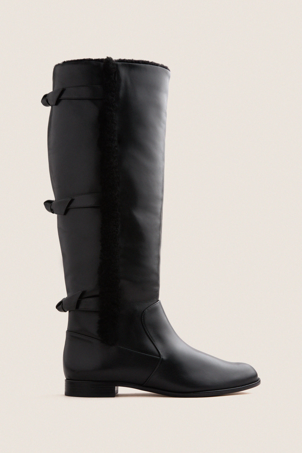 Black Shearling Lolita Tall Boots