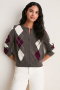 Argyle Cashmere Riley Cardigan