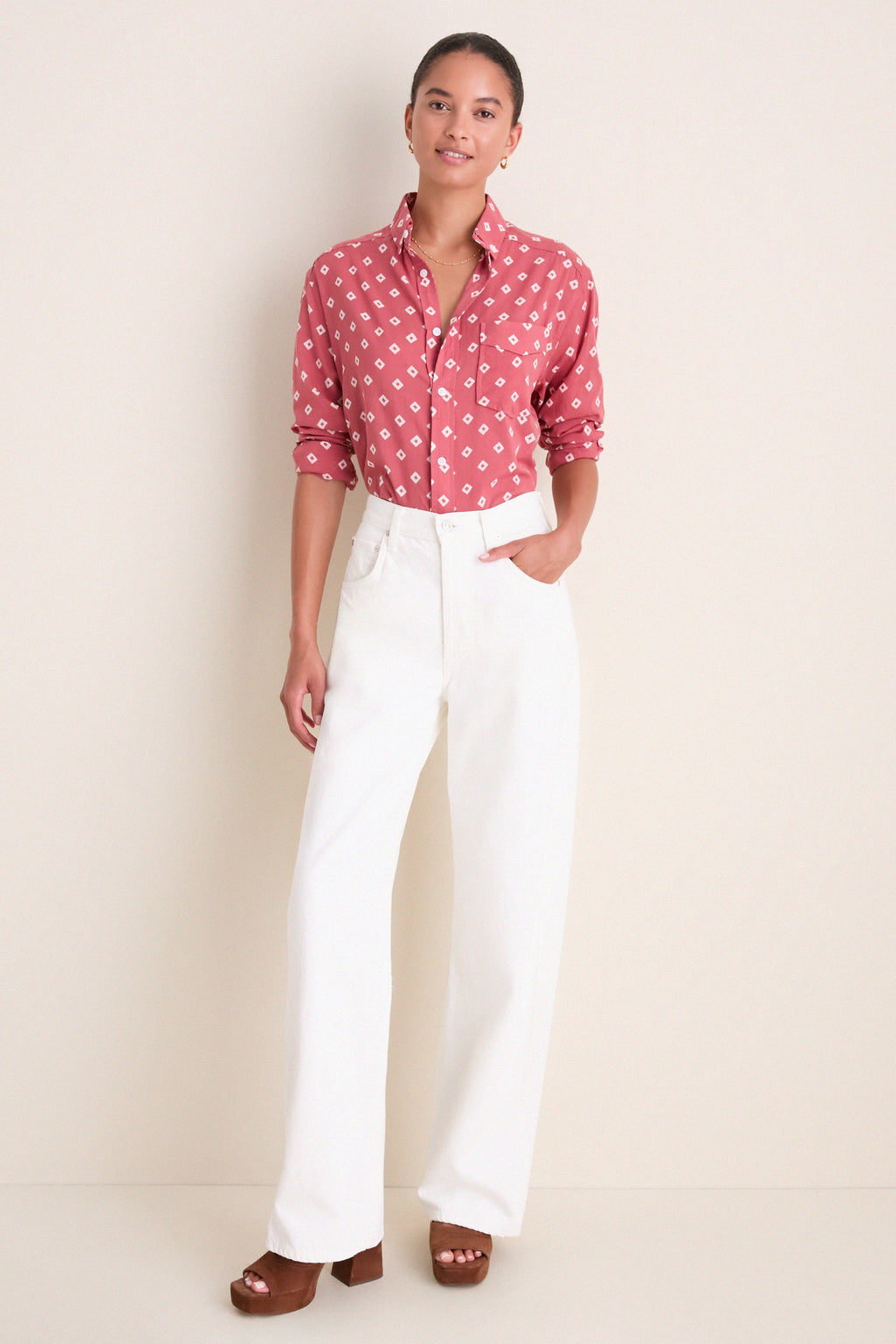 Antique Rouge Diamonds Organic Ryan Shirt