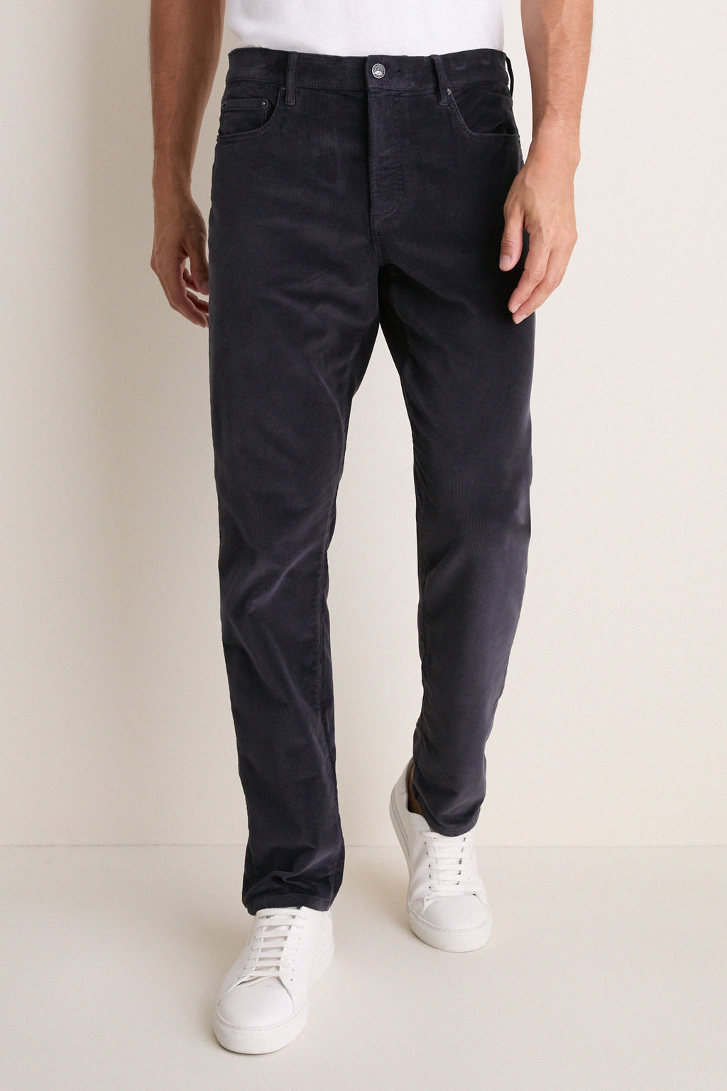 Abyss Navy Stretch Terry Corduroy 5 Pocket