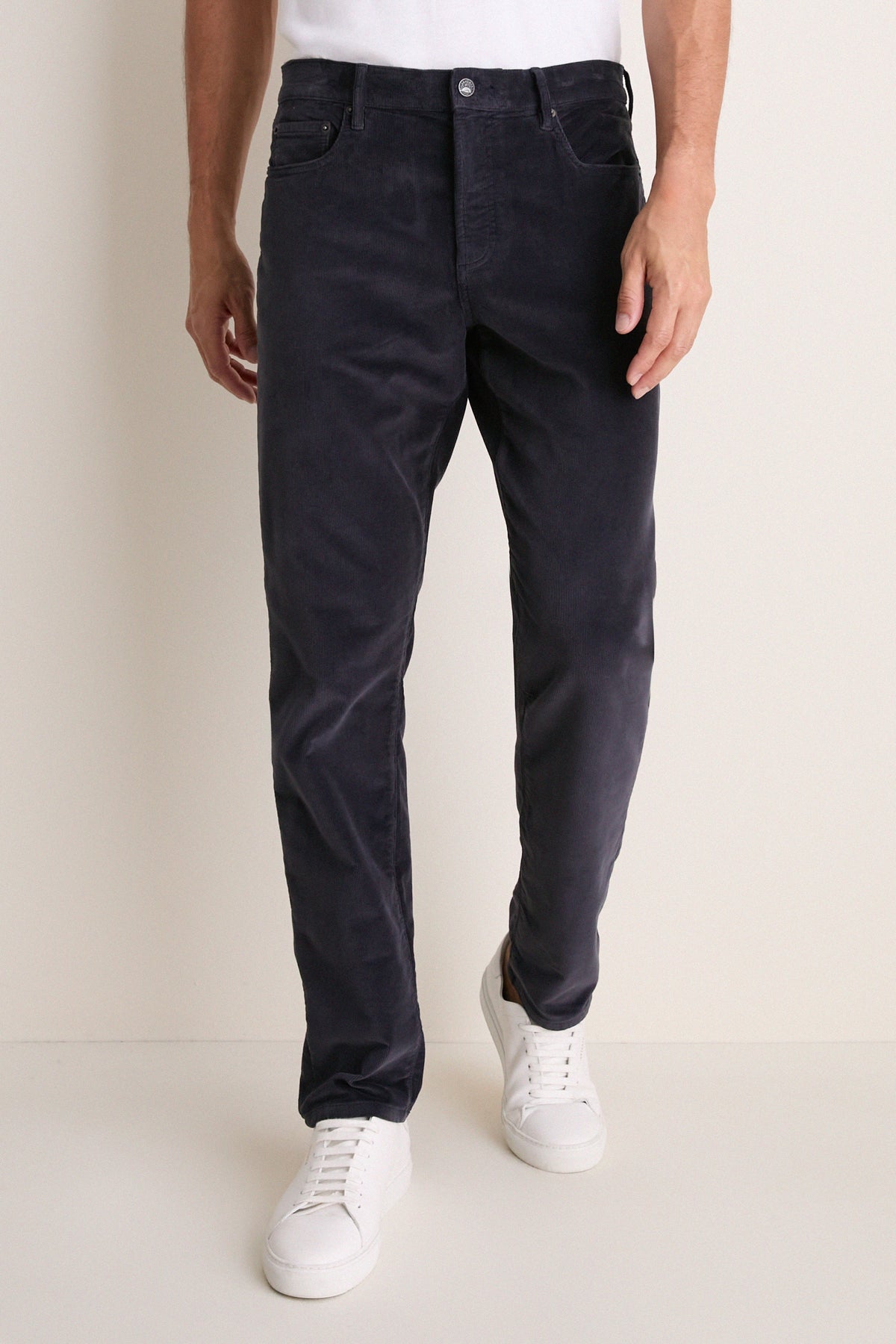 Abyss Navy Stretch Terry Corduroy 5 Pocket