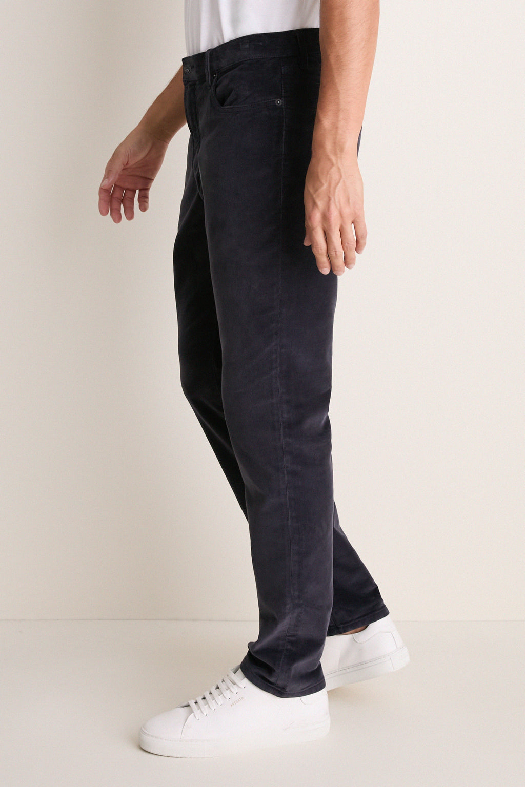 Abyss Navy Stretch Terry Corduroy 5 Pocket