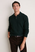 Black Pine Merino Sweater Polo