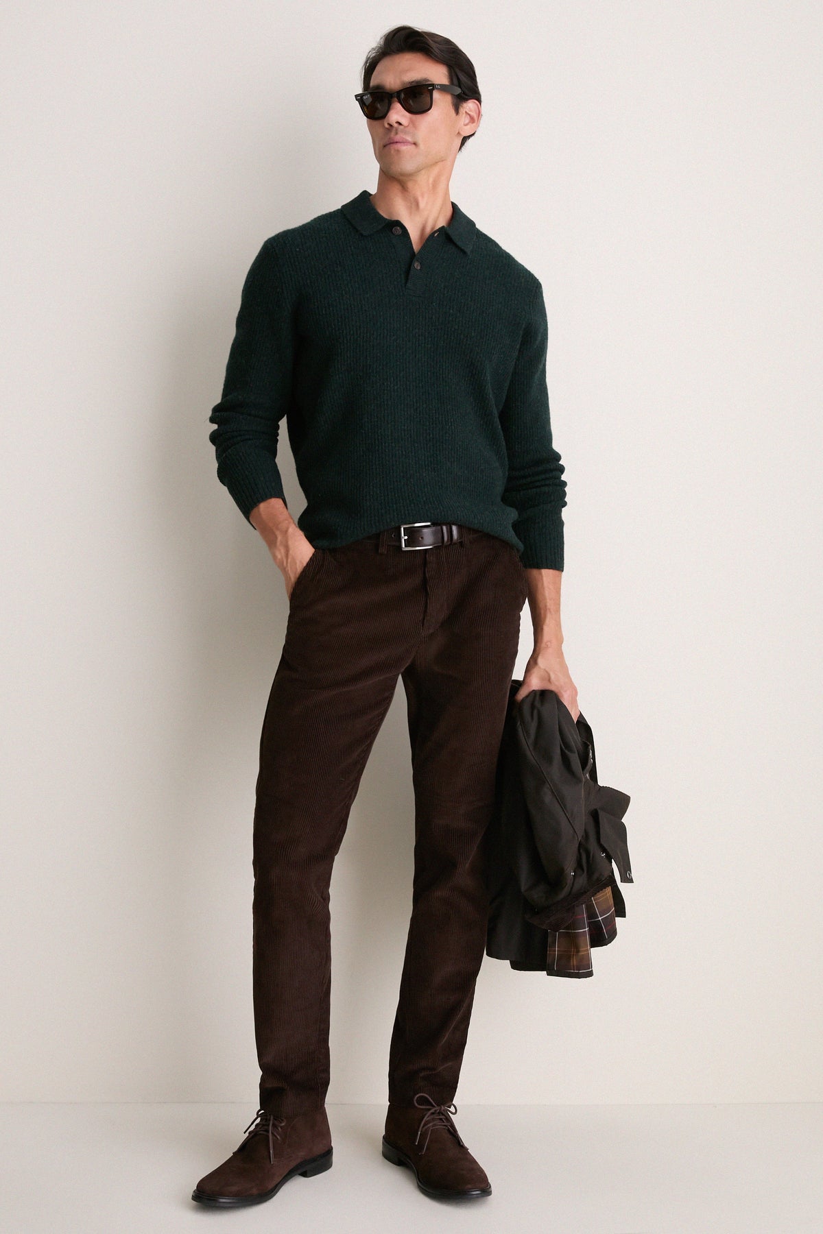 Black Pine Merino Sweater Polo