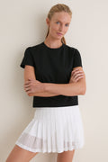 Black Short Sleeve Performance Cotton Sasha Tee
