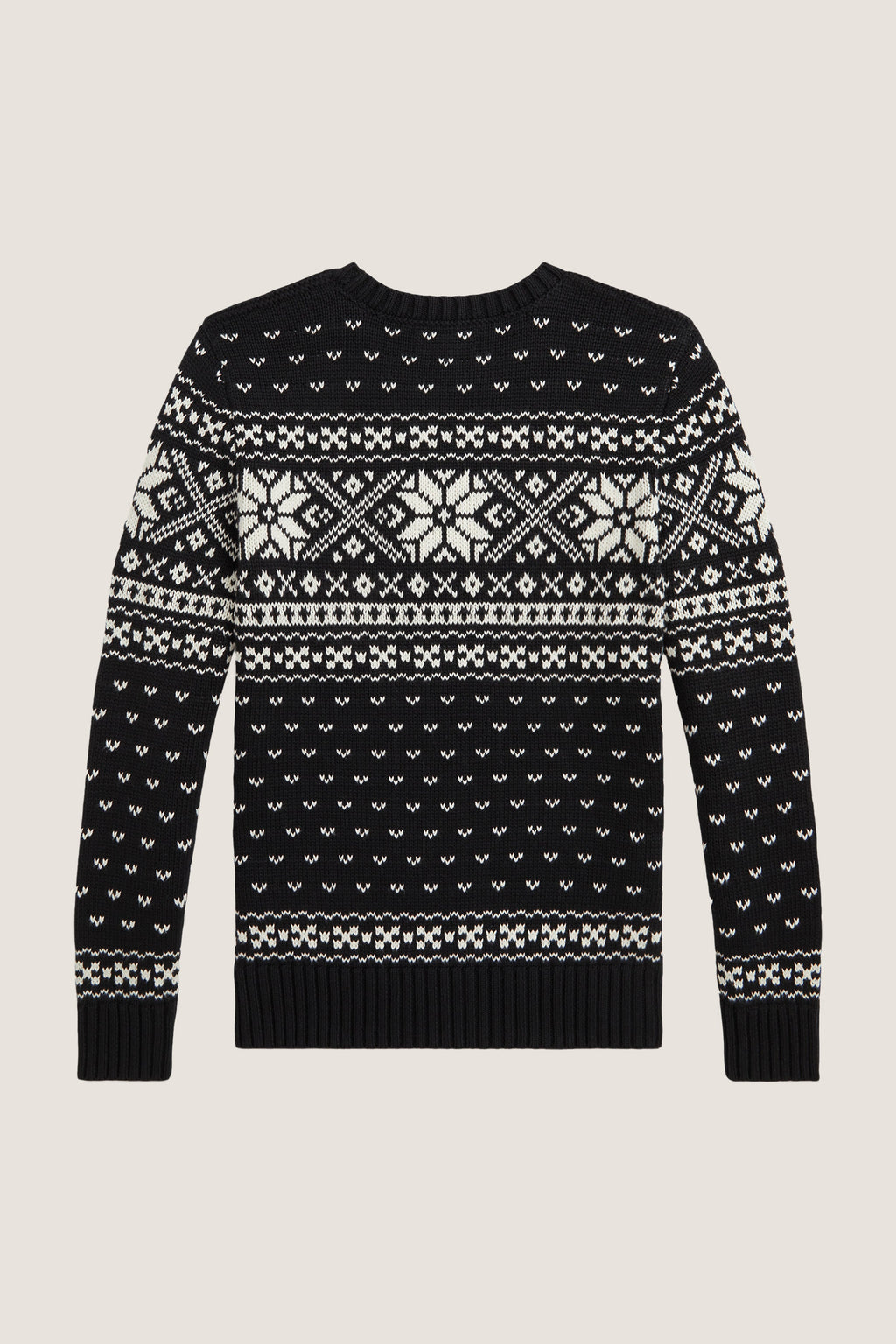 Boys Long-Sleeve Cotton Holiday Crew Neck Sweater