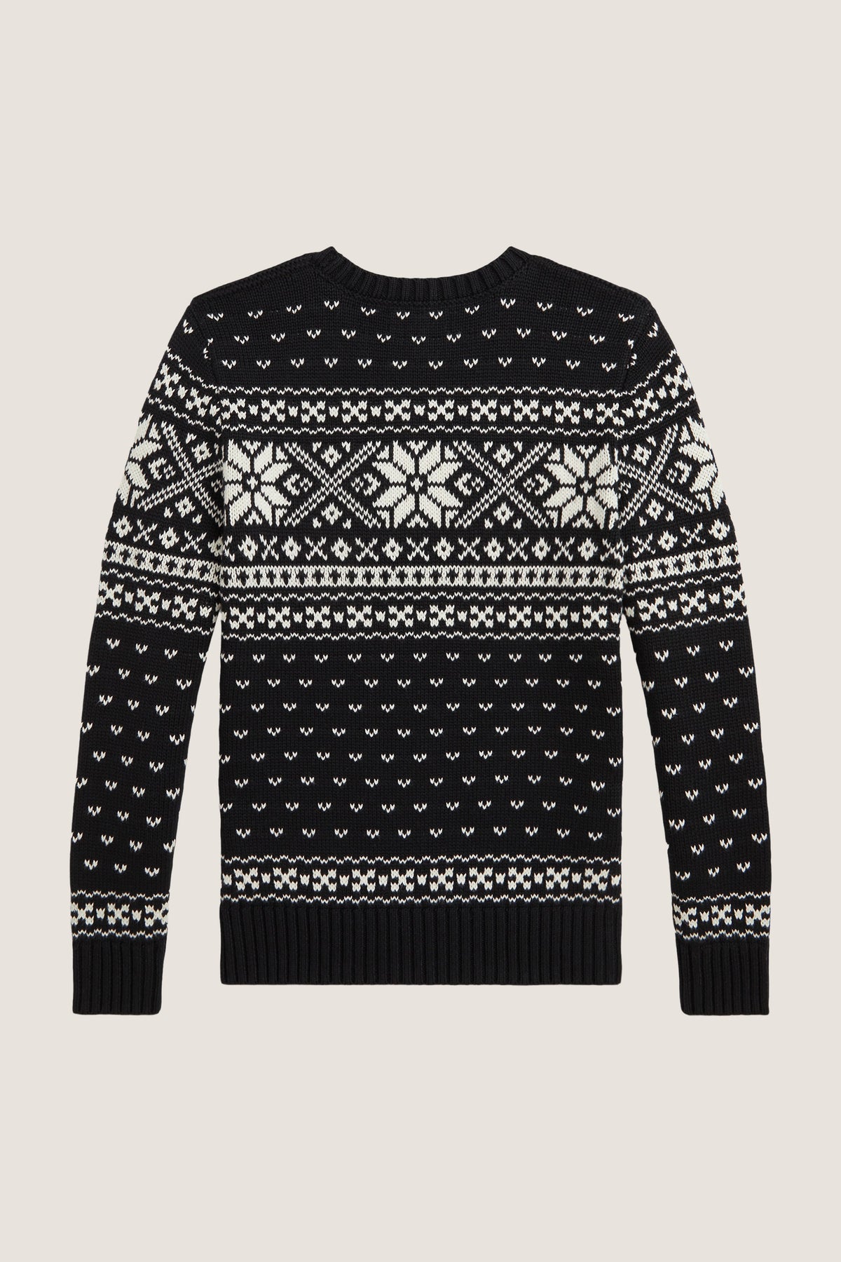 Boys Long-Sleeve Cotton Holiday Crew Neck Sweater