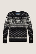 Boys Long-Sleeve Cotton Holiday Crew Neck Sweater