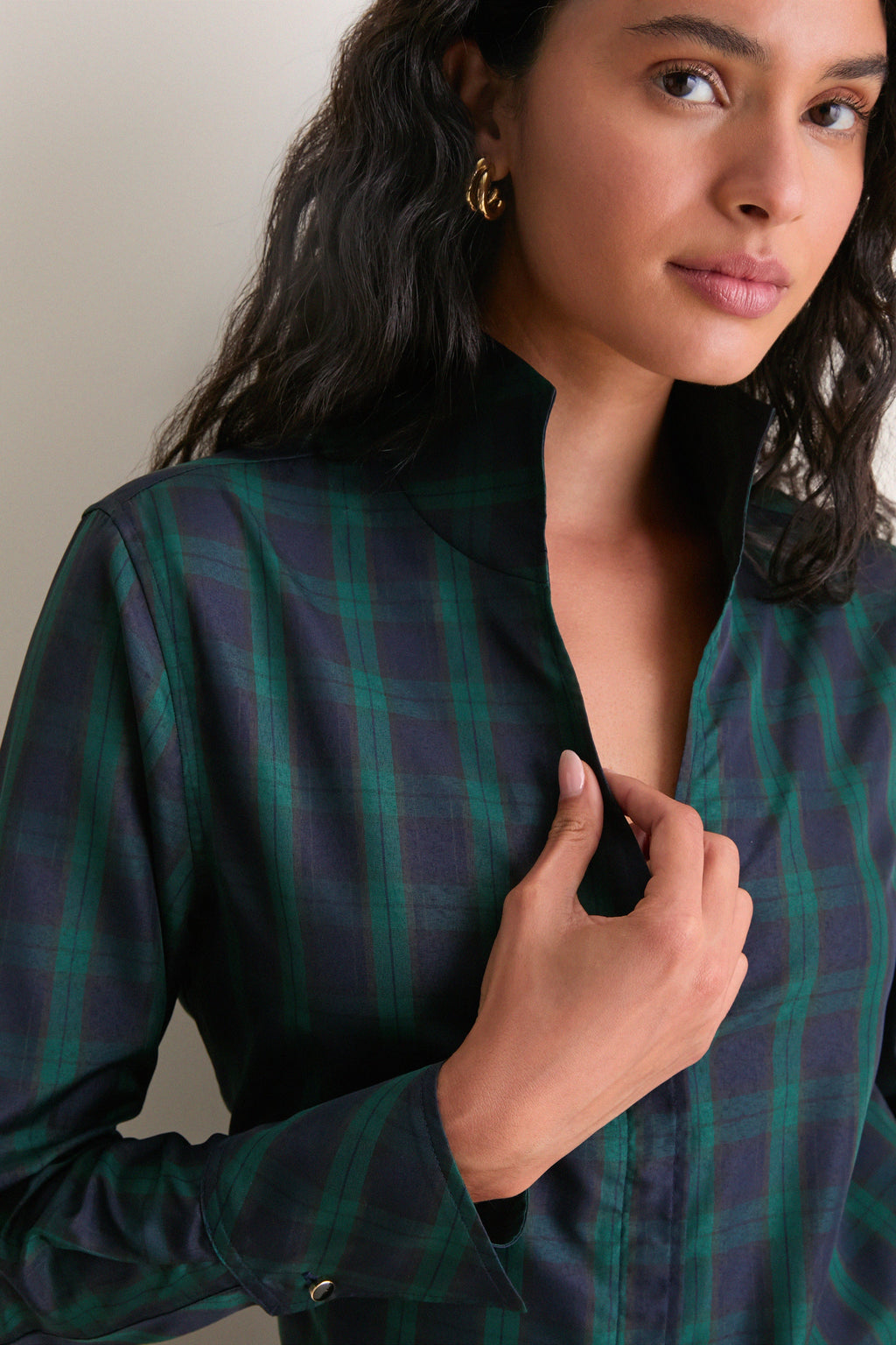 Blackwatch Taffeta Bessette Button Down