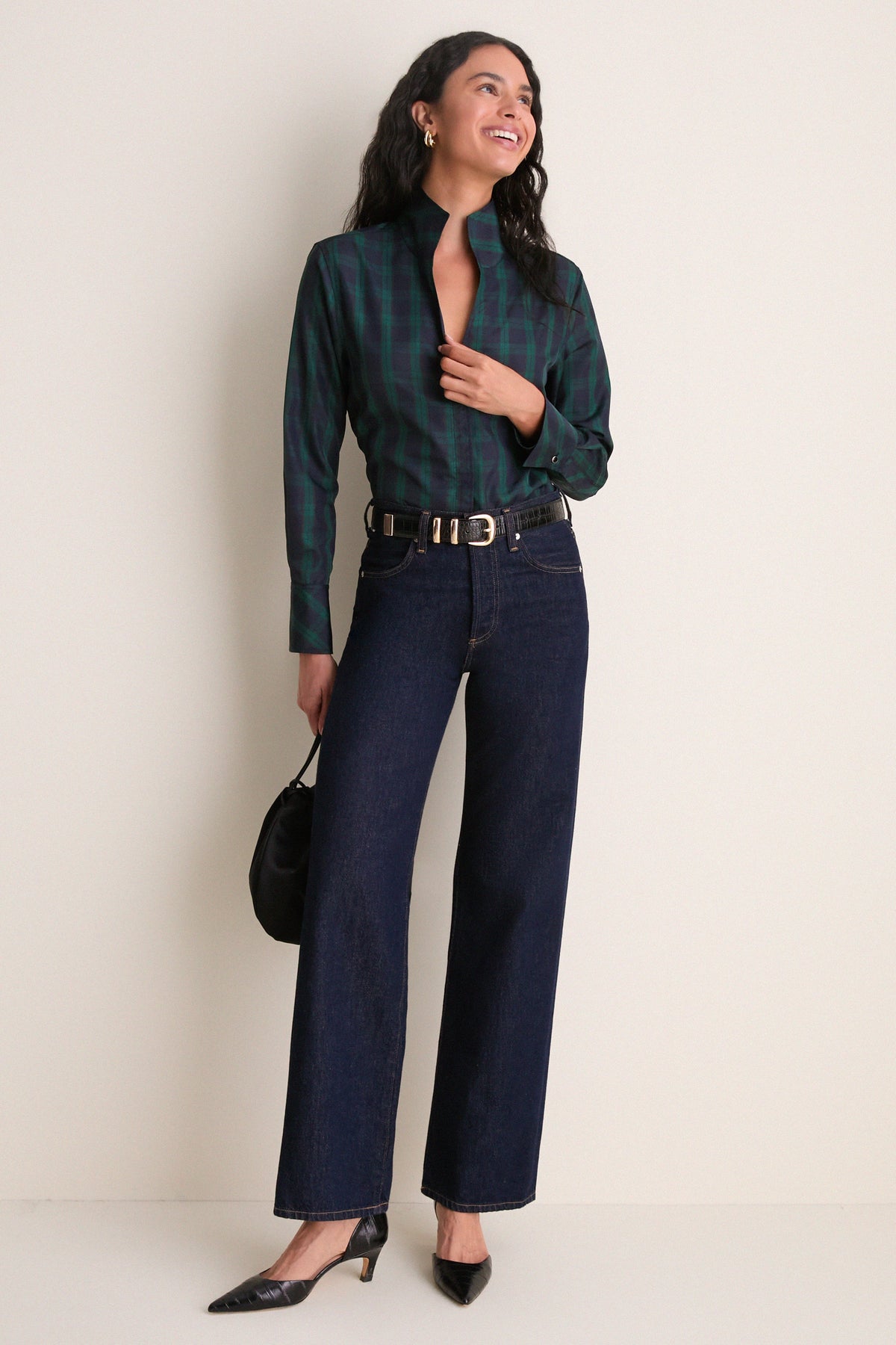 Blackwatch Taffeta Bessette Button Down