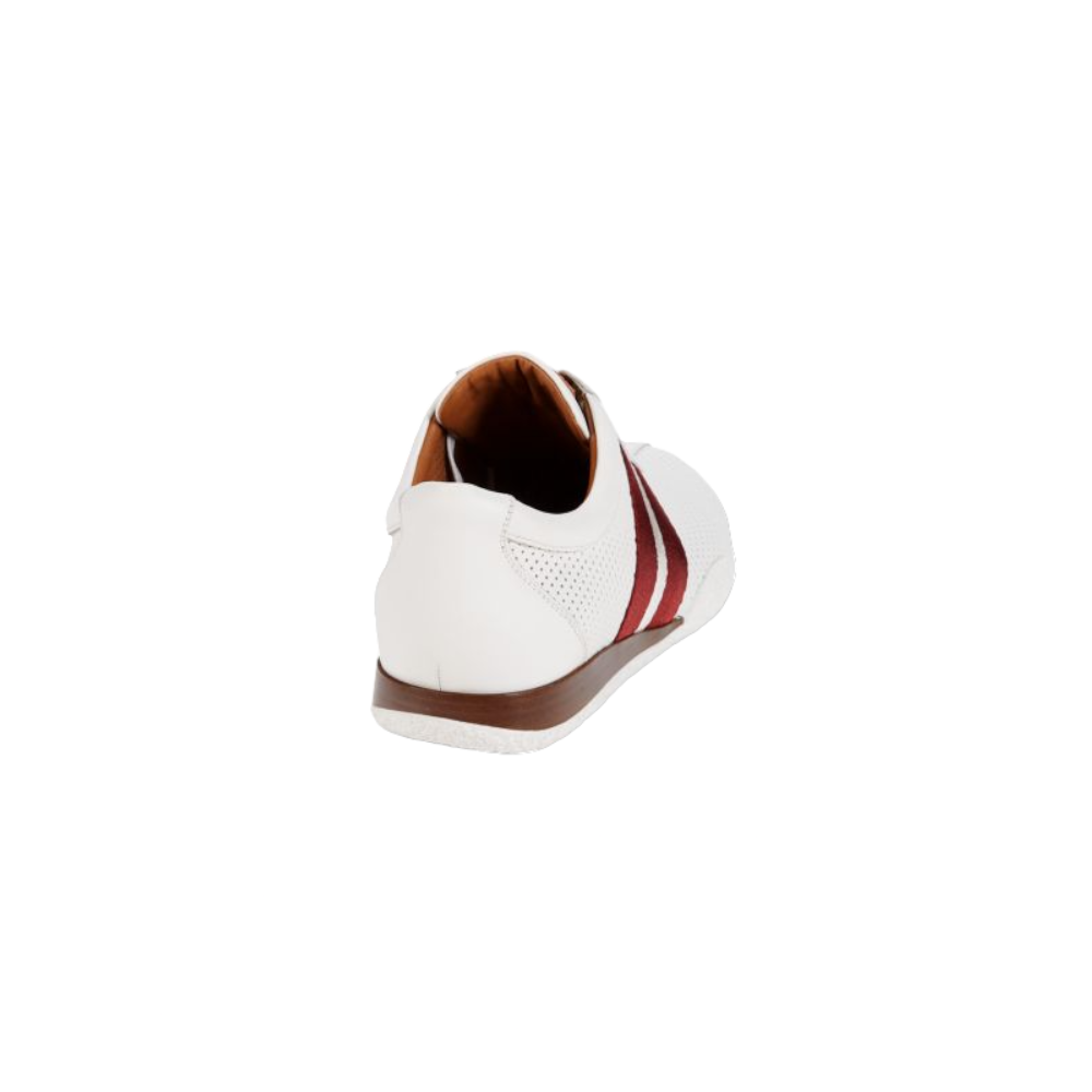 Bally Frenz Men's 6233822 White Perforated Leather Sneakers